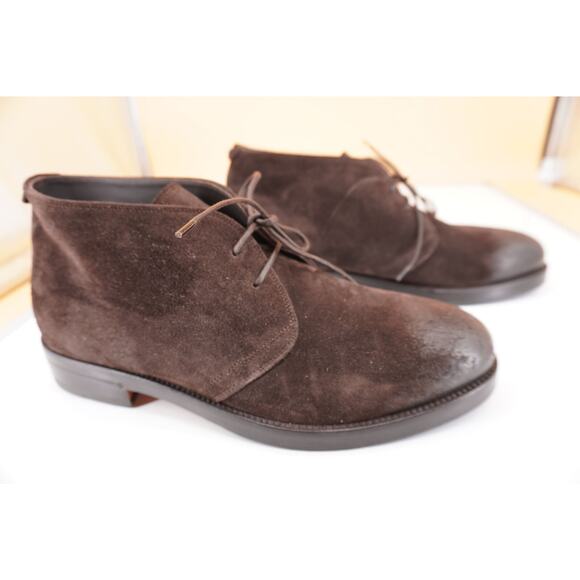 Canali Dark Brown Suede Chukka Hiking Boots Size 9 New Lace Up $645 Ankle main image 9